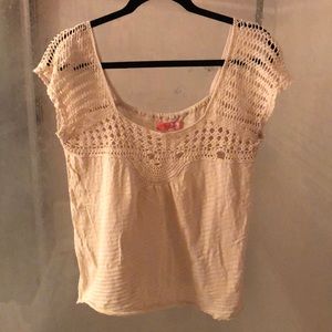 Fun bohemian top with crochet detail
